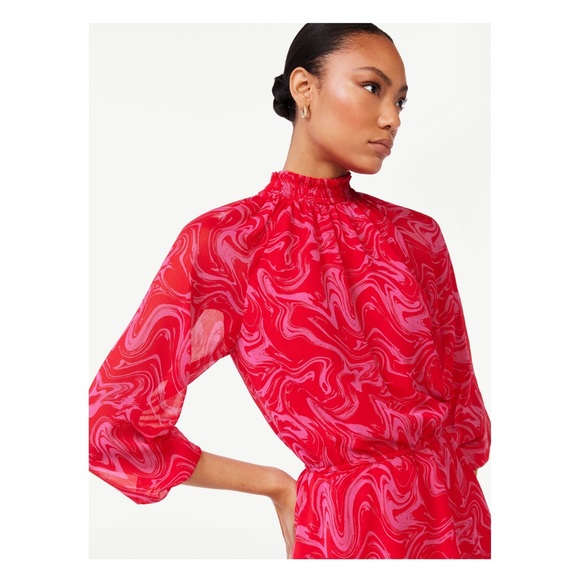 SCOOP Women’s Tiered Mini Dress - Picture 3 of 4